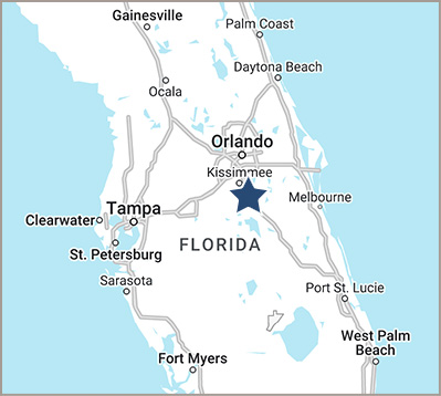 Waterlin State of Florida Map Community Location