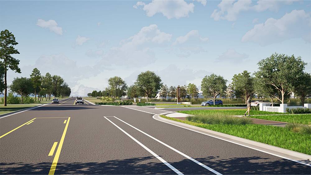 Intersection of Canoe Creek Road & Cypress Fork Road. Conceptual Rendering