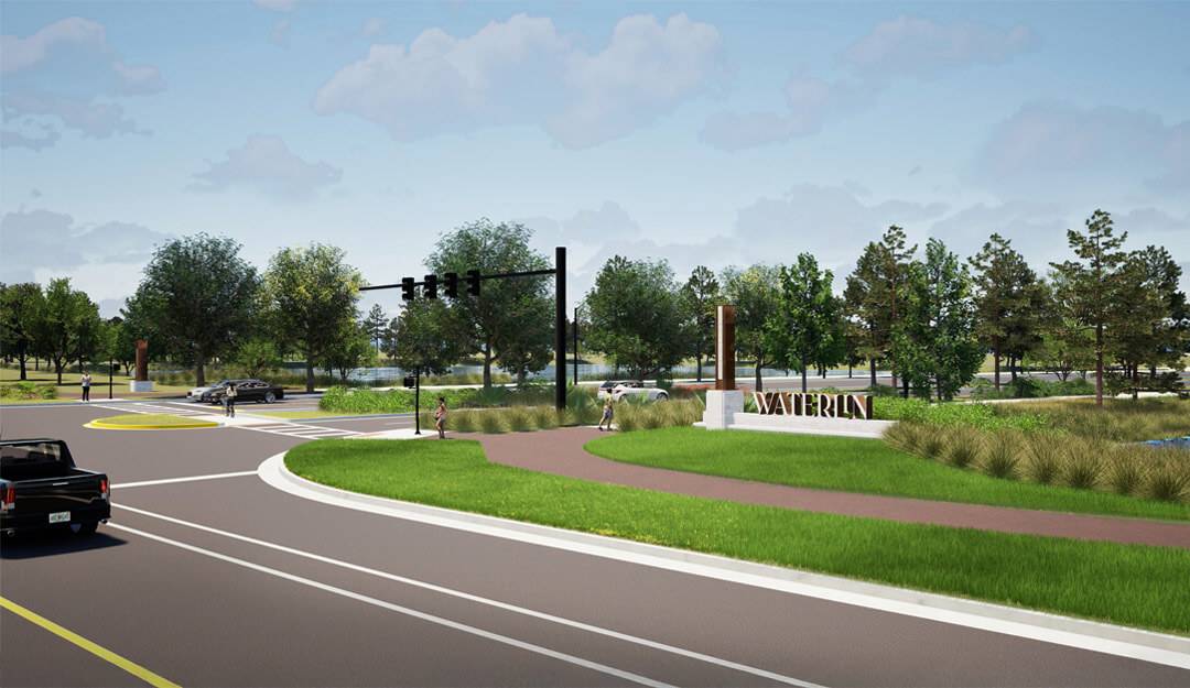 Intersection of Canoe Creek Road & Waterlin Boulevard. Conceptual Rendering